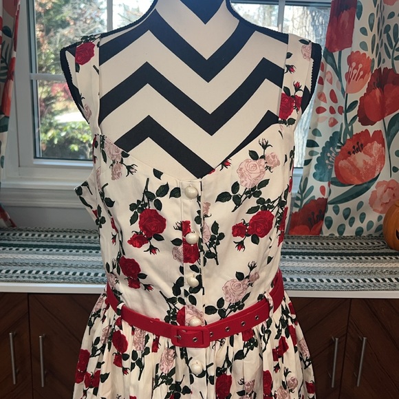 Collectif Jemima Rose Dance Swing Dress - Picture 6 of 13